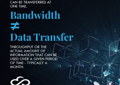 Bandwidth is not the same as Data Transfer